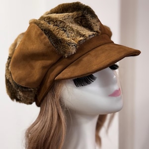 Vintage 70s/80s light brown faux fur bucket hat union made Made in USA cozycore Union Made Fur Hat - Etsy Canada main image 3