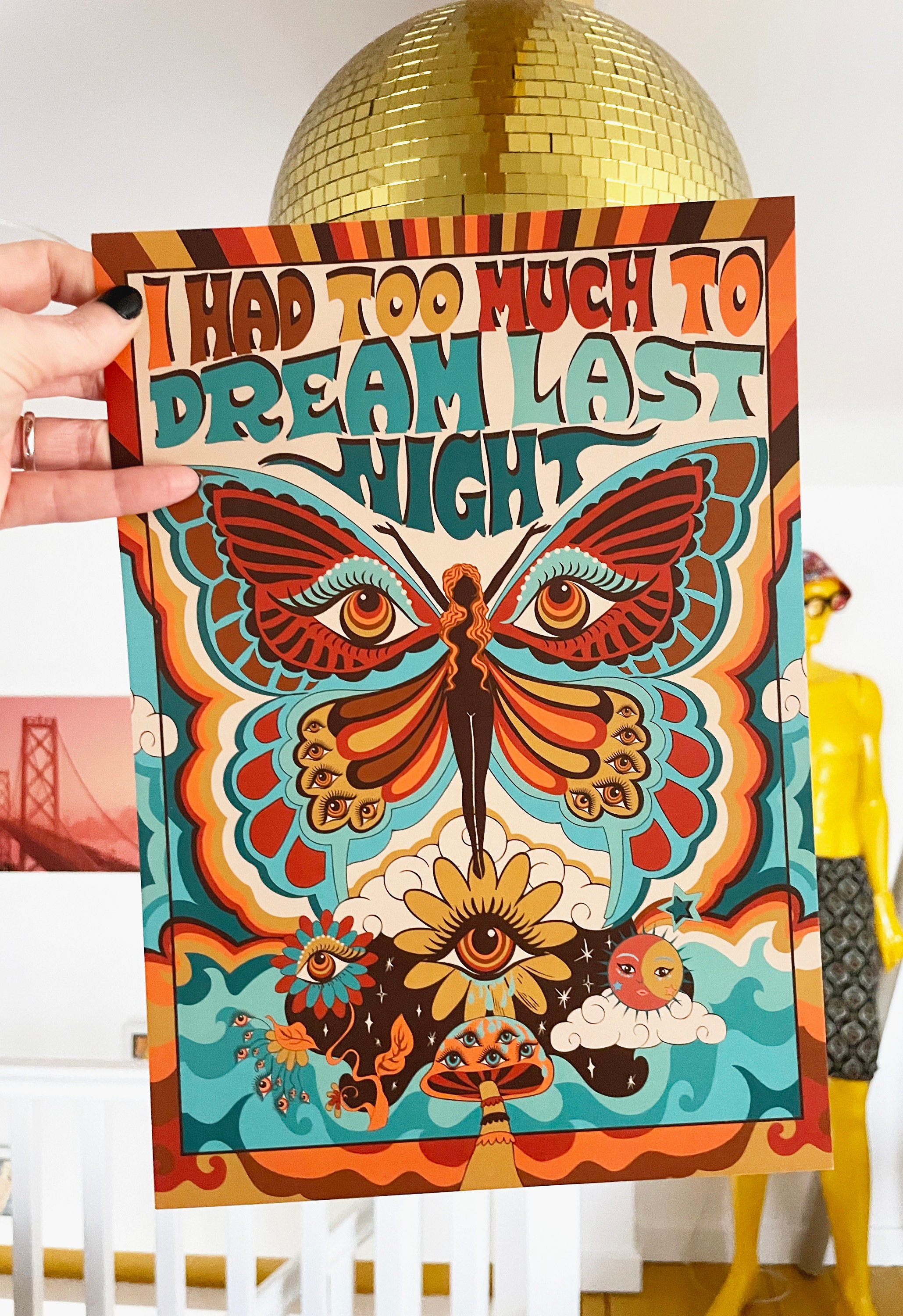 Psychedelic Art Print: 1960s Groovy Music Poster - Etsy