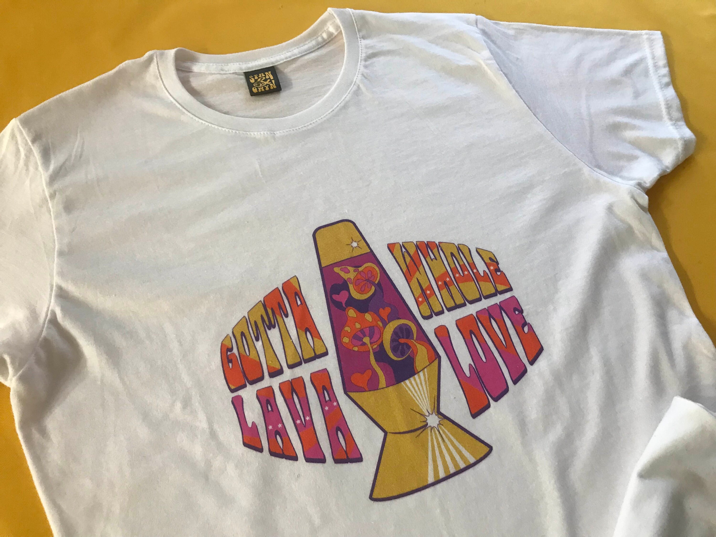 Womens Lava Lamp Graphic Tee: 70s Retro Print - Etsy