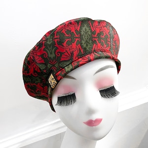 Welsh Hat, Wales Gift, Welsh Clothing, Red Dragon Beret.