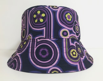 Vintage 70s Champion Spark Plugs Bucket Hat Cap All Over Print Sz