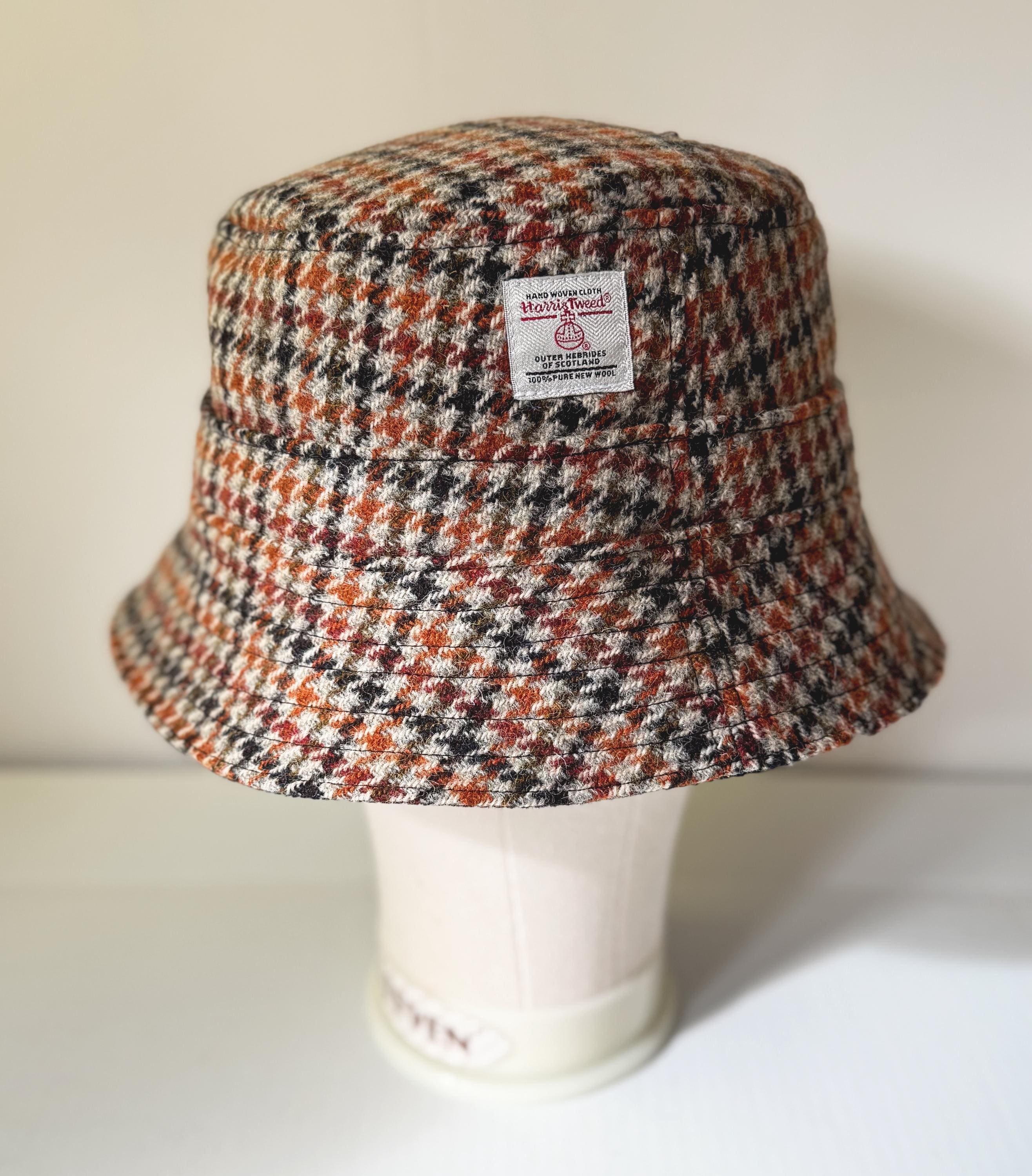 Handmade Harris Tweed Bucket Hat, Scottish Wool Winter Hat - Etsy