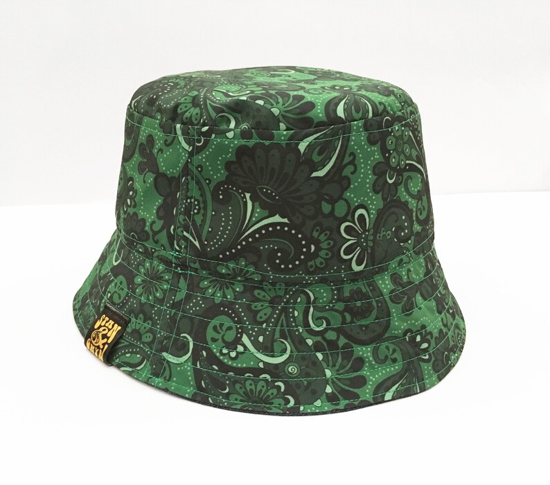 Paisley Bucket Hat Green Bucket Hat Denim Bucket Hat Etsy UK