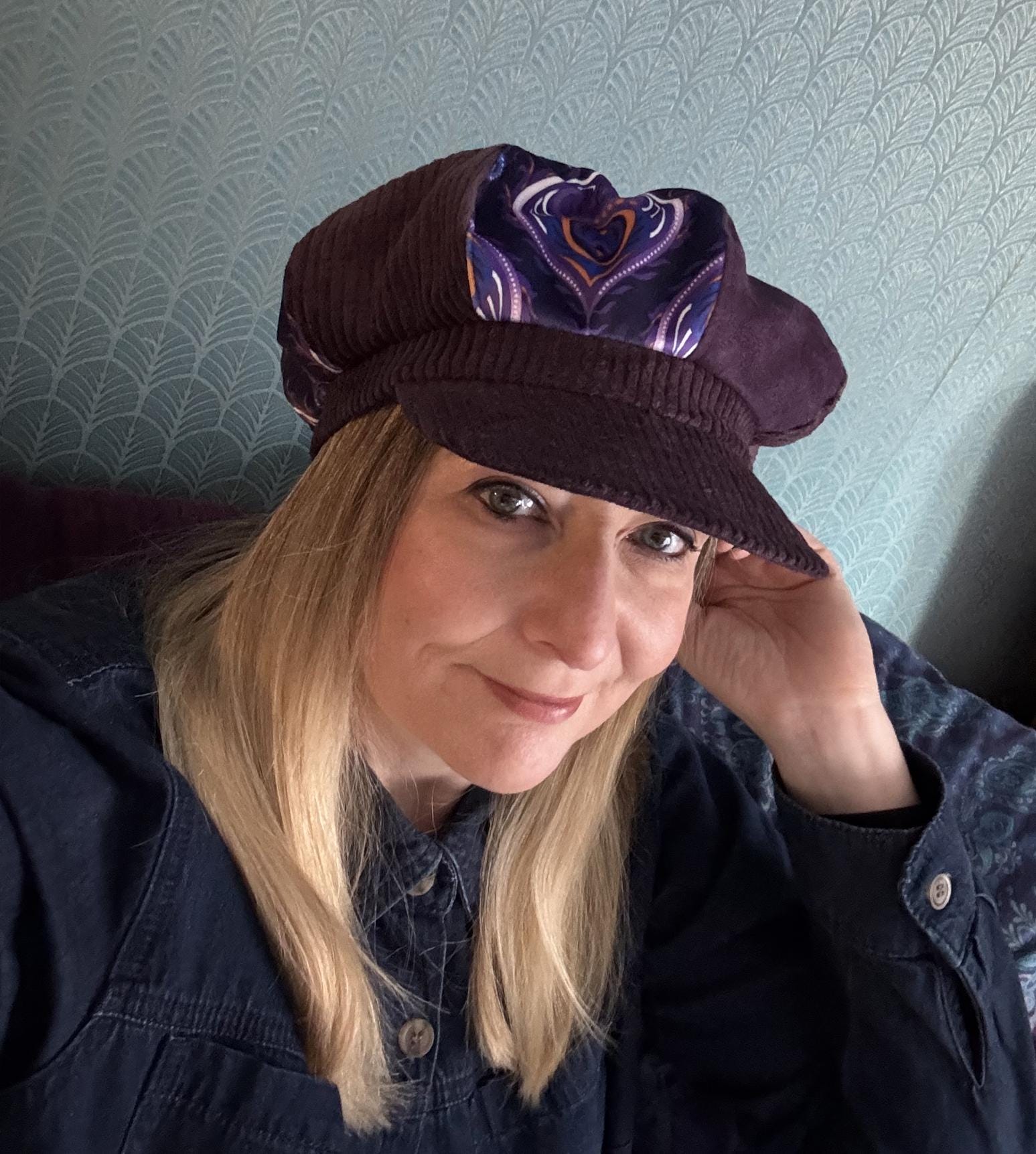 Handmade Purple Newsboy Cap: Retro Velvet Baker Boy Hat - Etsy