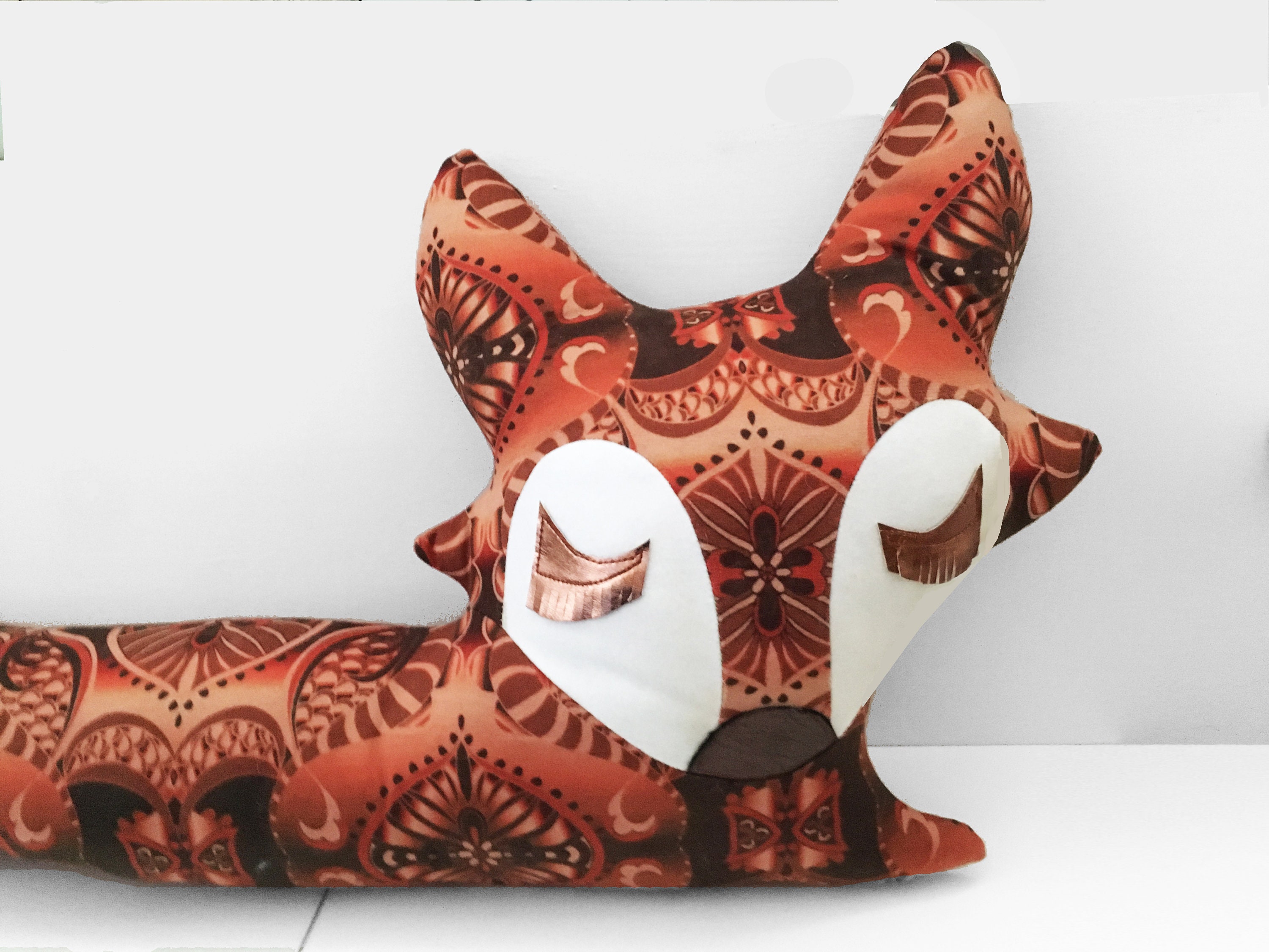 Fox Draft Excluder Animal Door Draught Excluder in an Orange Etsy
