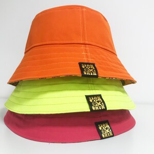Psychedelic Bucket Hat, Trippy Art Print, Festival Bucket Hat, Oriental Sun Hat, Maneki-neko Cat. image 9