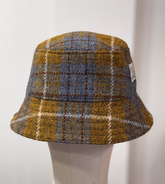 Check Wool Bucket Hat, Harris Tweed, Handmade in the UK. - Etsy