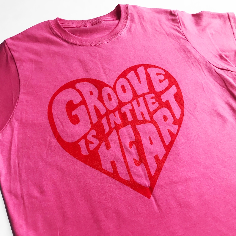 Pink Ladies T-shirt, Groove is in the Heart T-shirt, Valentines gift, Groovy Tee, Retro Clothing Women, Music T-shirt. image 9