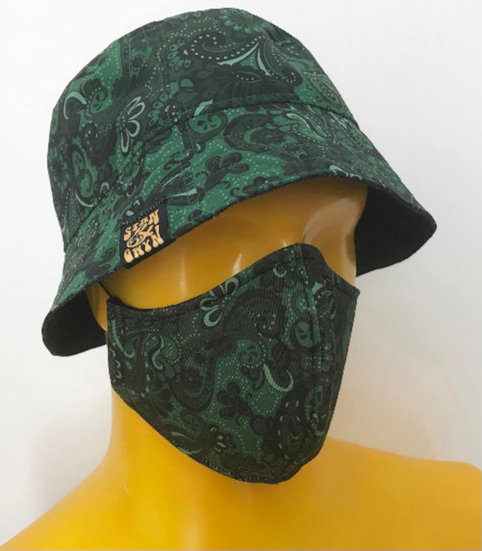 Paisley Bucket Hat Green Bucket Hat Denim Bucket Hat - Etsy UK