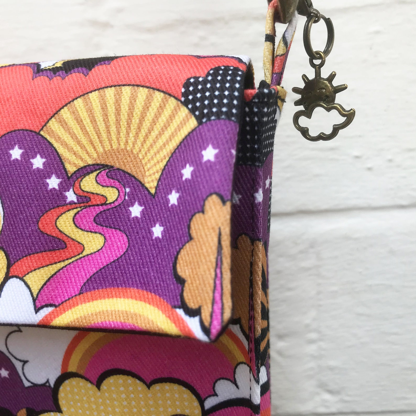 Rainbow Bag, 1960's Bag, Crossbody Bag, Retro Bag, Funky Bright Bag ...