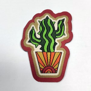 Kaktusmärke, Strykmärke, Broderimärken, Botaniska presenter, Gåva för växtälskare. bild 5