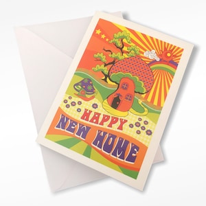 Nouvelle carte de maison, carte de déménagement, cadeau de pendaison de crémaillère, carte champignon, première carte de maison, cartes de vœux.