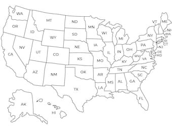 Map of United States – Places I've Been Travel Tracker & Printable States Map