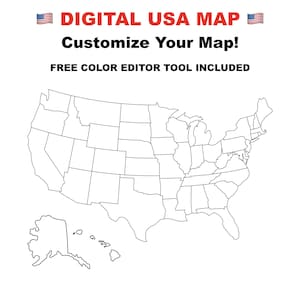 Map of the United States, Map of The USA, Blank Map of North America, United States Outline Map, Map of USA Map Printable, United States Map