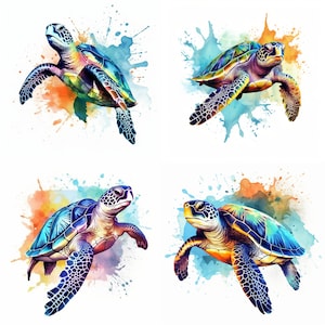 Sea Turtle Tattoo Watercolor | Small Sea Turtle Tattoo | Simple Sea Turtle Tattoos | Hawaiian Tribal Tattoo Flash Digital Download