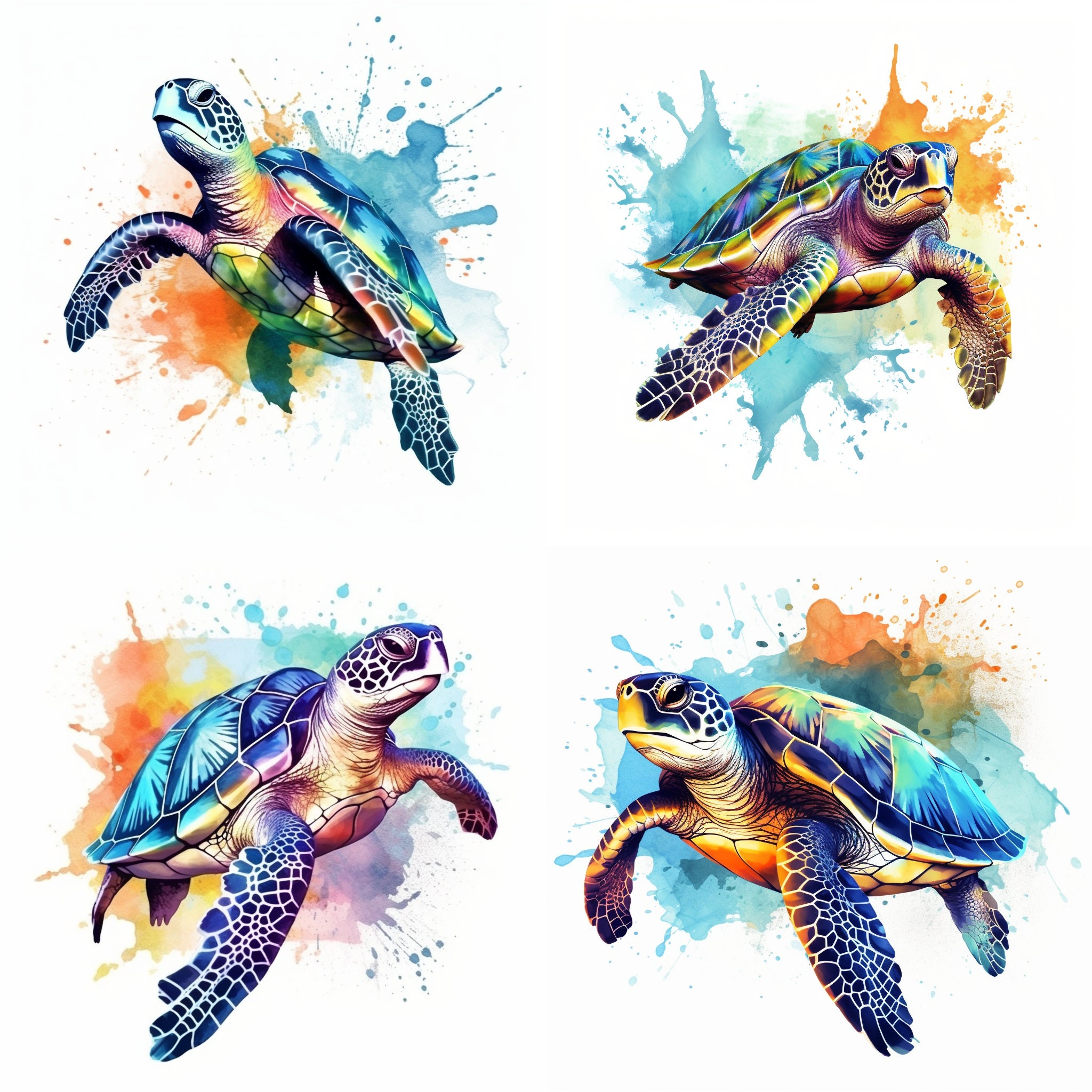 Sea Turtle Tattoo Watercolor Small Sea Turtle Tattoo - Etsy