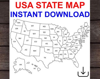 Karte der USA Staaten druckbare Karte USA zeigt Staaten bezeichnet Spiel Politische Nordamerika schwarz und weiß Karte