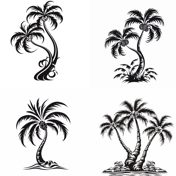 Palm Tree Tattoo - Etsy