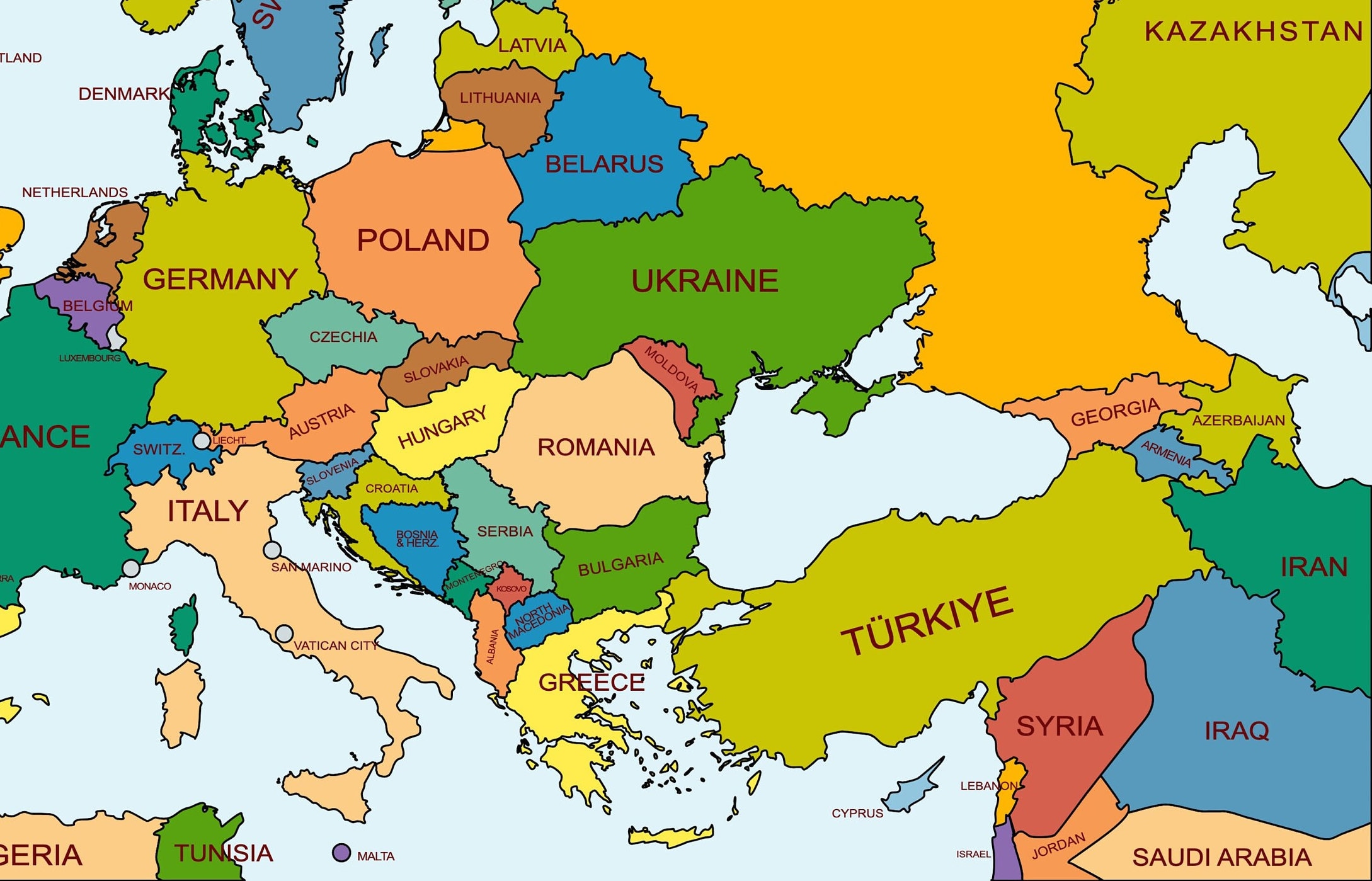 Political Map of Europe, Map of European Countries Download, Map of Europe Stretch Map of