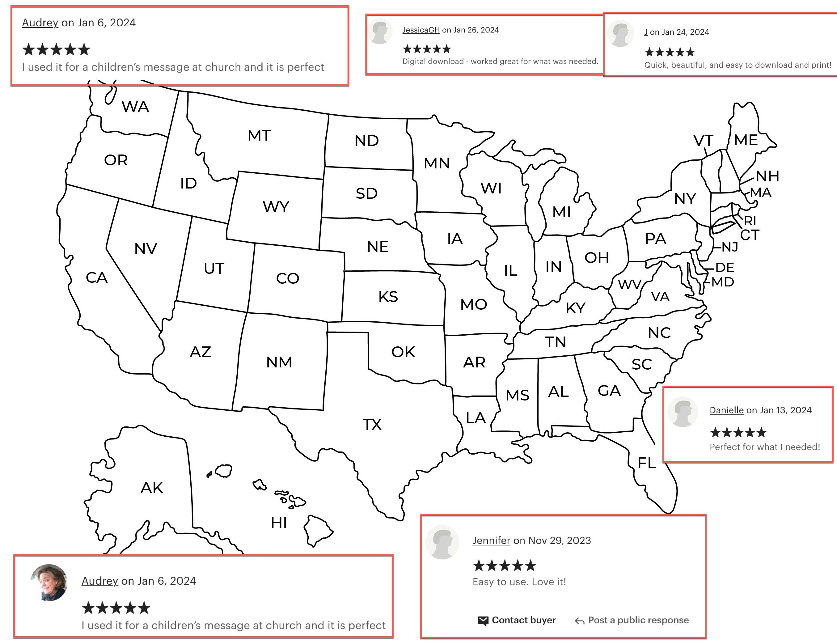 Printable United States Map With States Labeled Inside Us Map With Il Fullxfull.5794417881 6tep