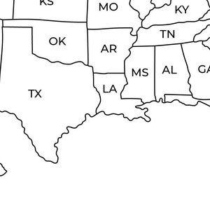 Map of USA Printable | USA Map Printable | Printable Usa Map | Usa Map ...
