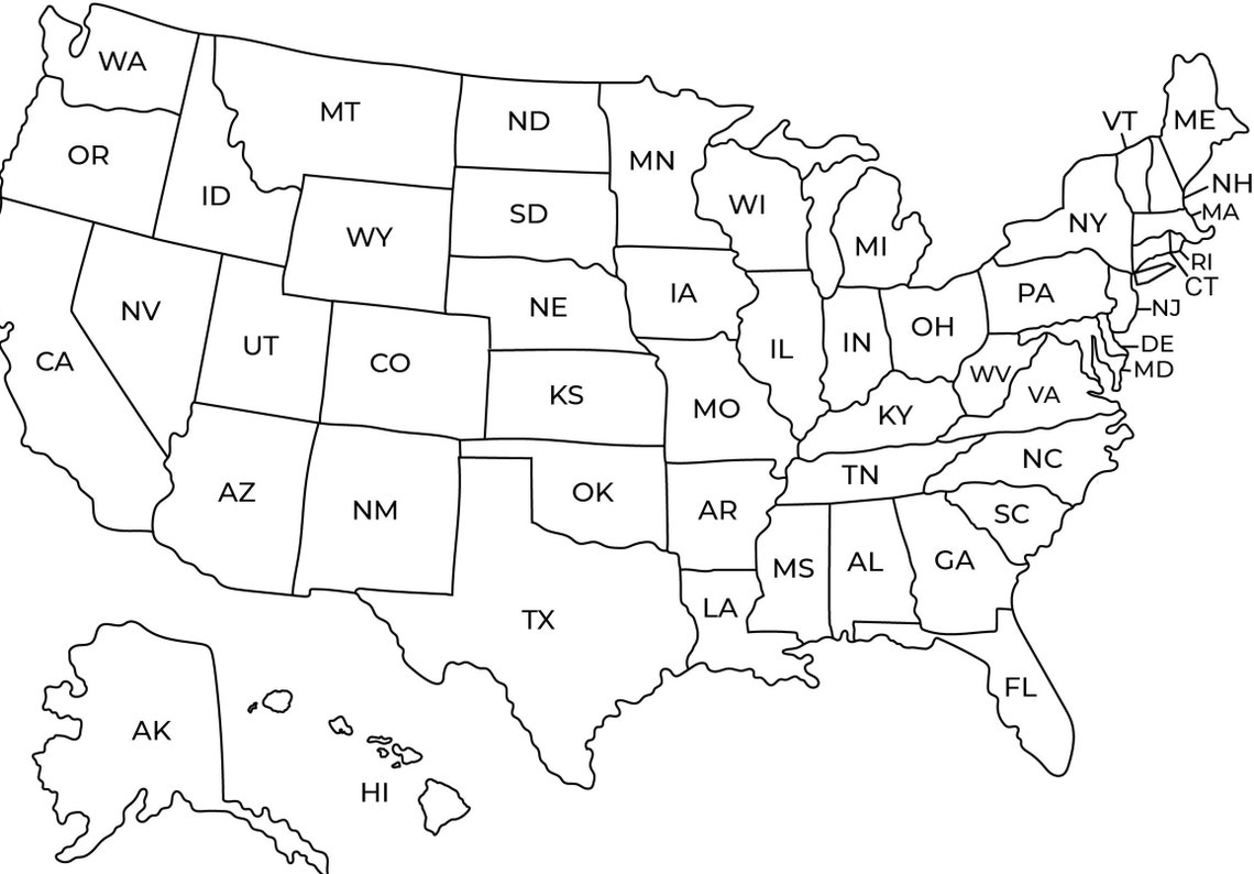 Map of the United States 50 States - Il 1140xN.5259384431 Cldj