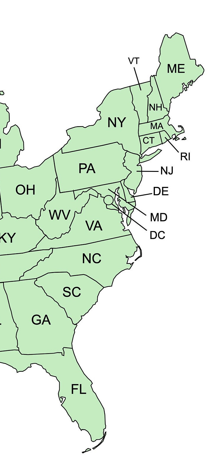Green Map Of East Coast USA Map Of The United States Printable Il Fullxfull.5304428888 Shil