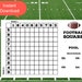 Super Bowl Squares Template Printable 2025 Pool Squares Football ...