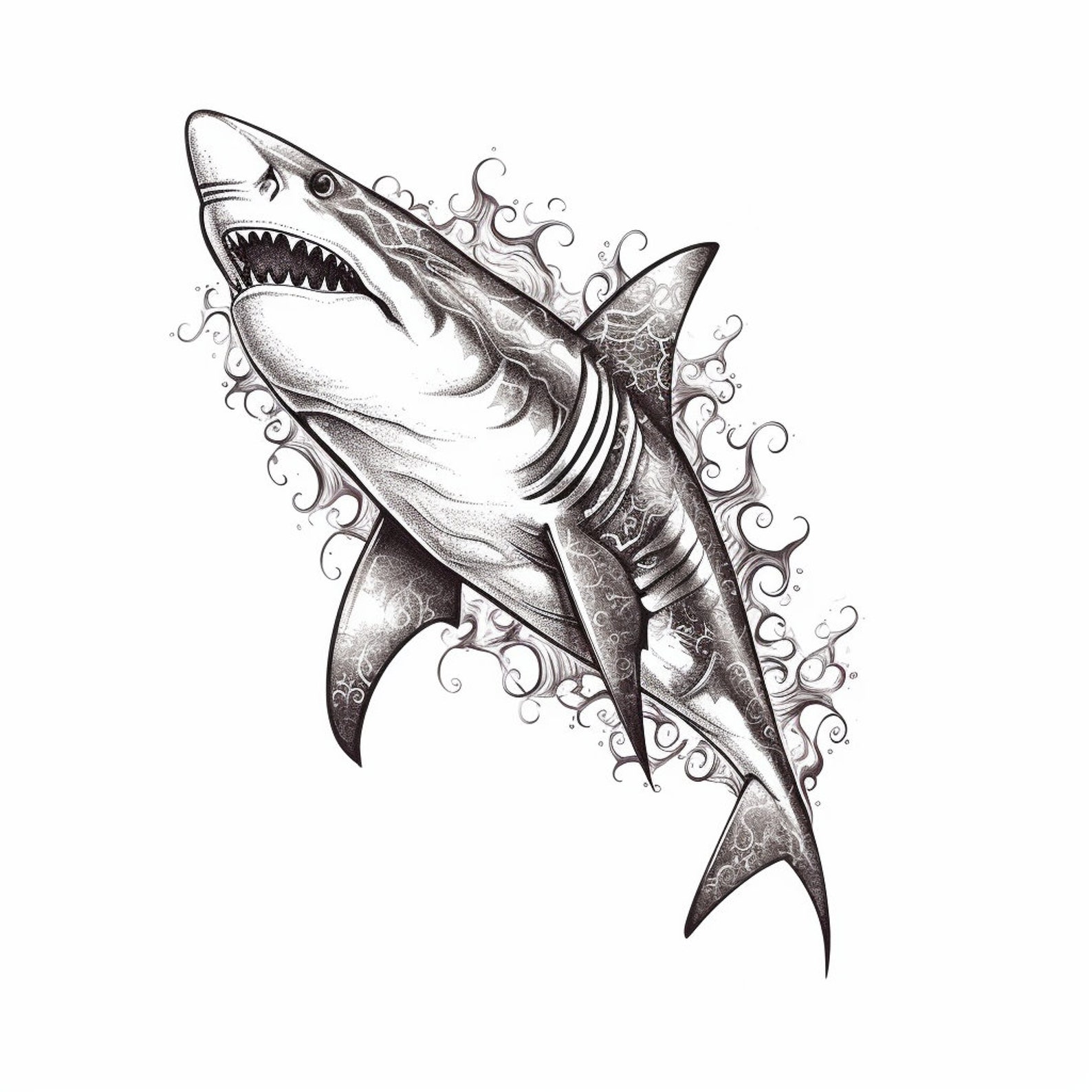 Simple Shark Tattoo - pmnnof5