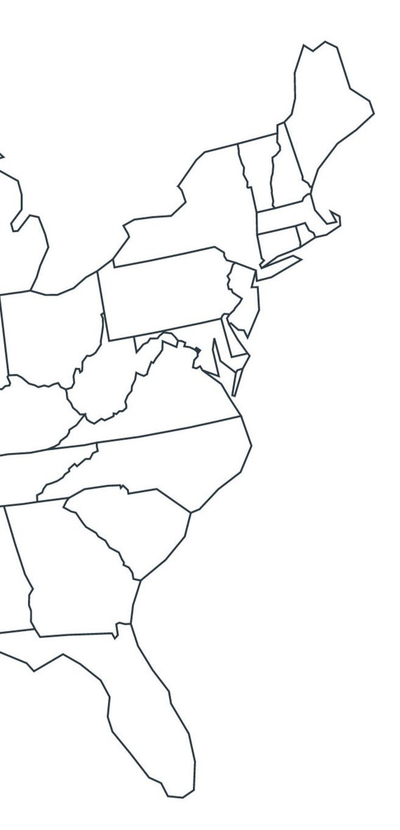アメリカの地図、北アメリカの白地図、アメリカ合衆国の
