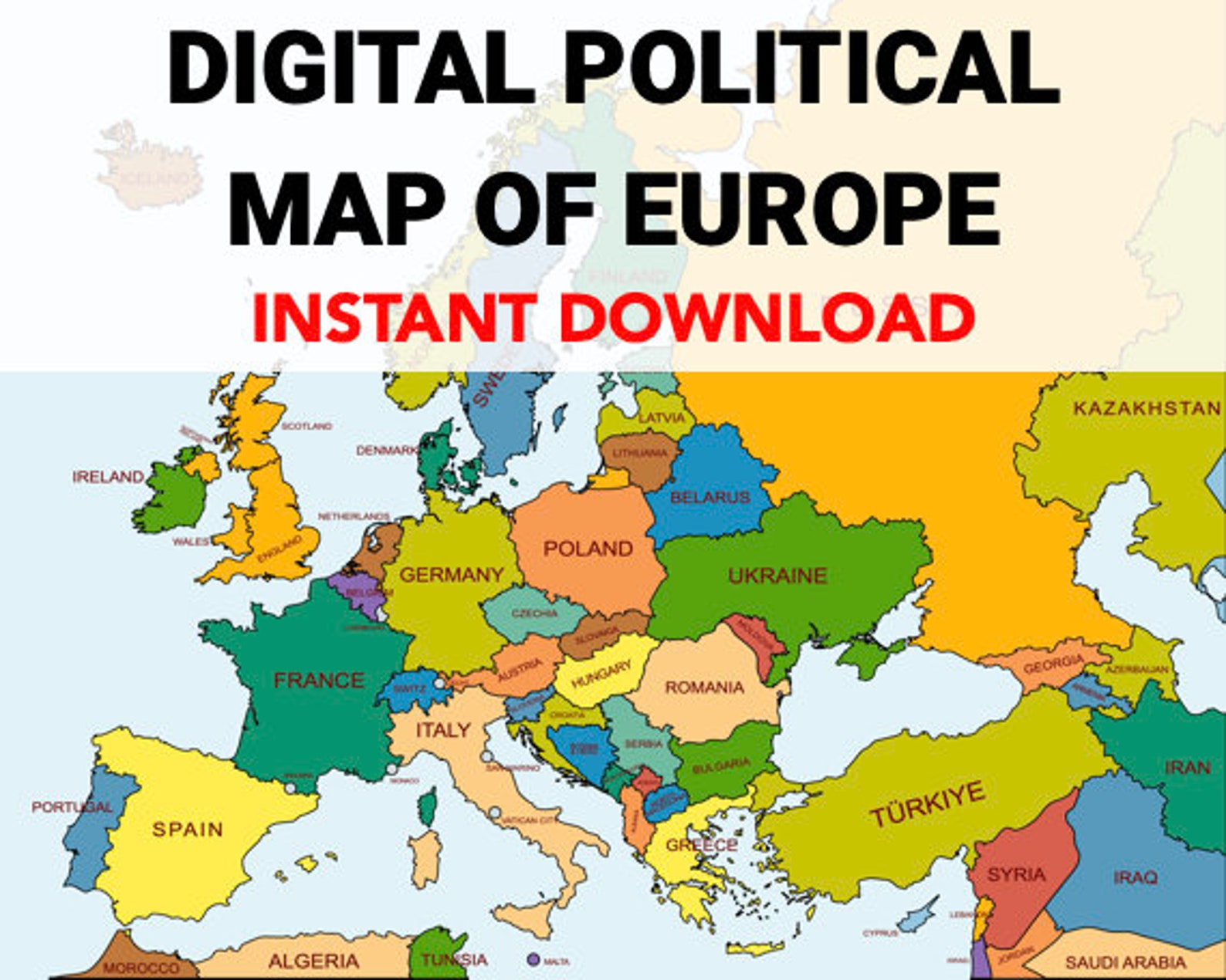 Western Europe Political Map Printable European Map Labeled Countries Il 1588xN.6067437757 Q7j2 