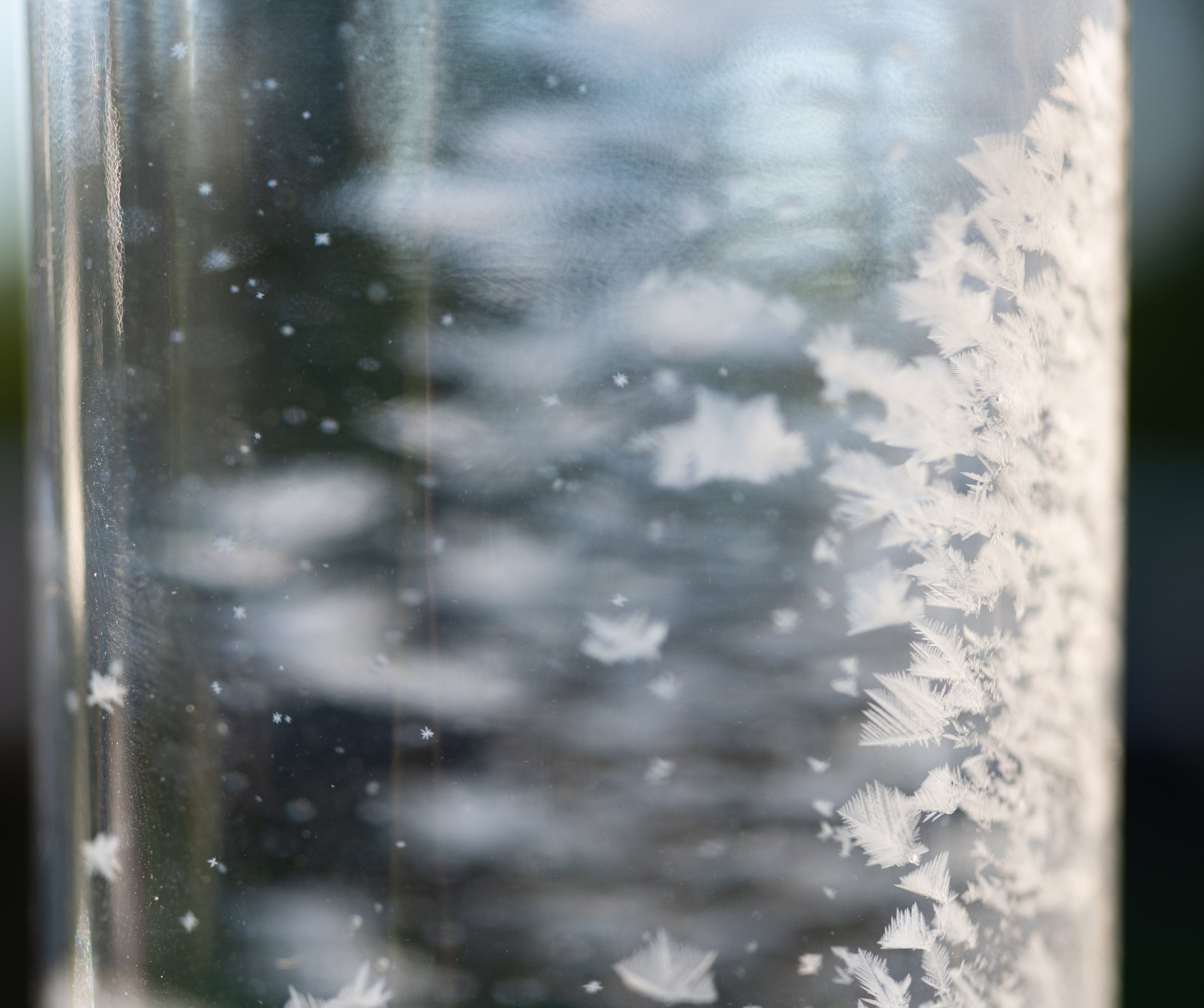 Storm Glass Barometer Weather Forming Crystals Barometer, Tall Round
