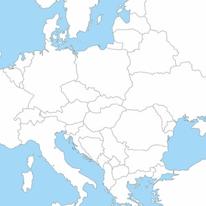 Digital Europe Map of European Countries Printable Download, Map of ...