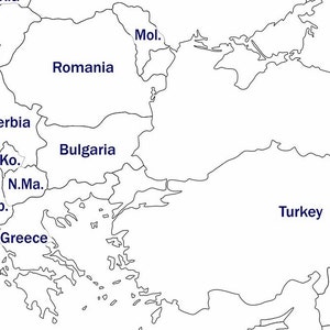 Digital Europe Map of European Countries Printable Download, Map of Eastern Europe, Map of Western Europe Stretch Mapping Countries image 9