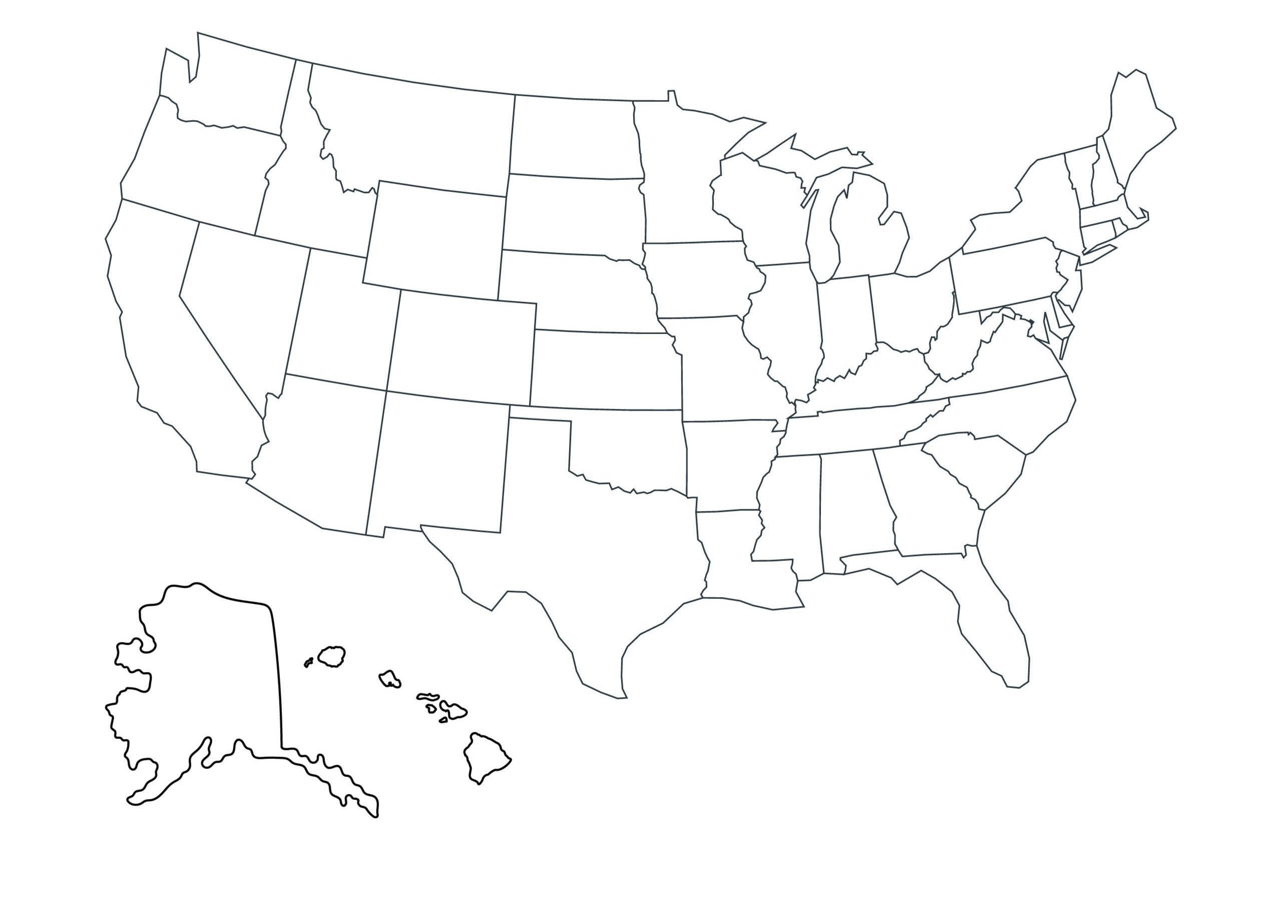 Para Llenar El Mapa En Blanco De Los Estados Unidos Del Centro Norte