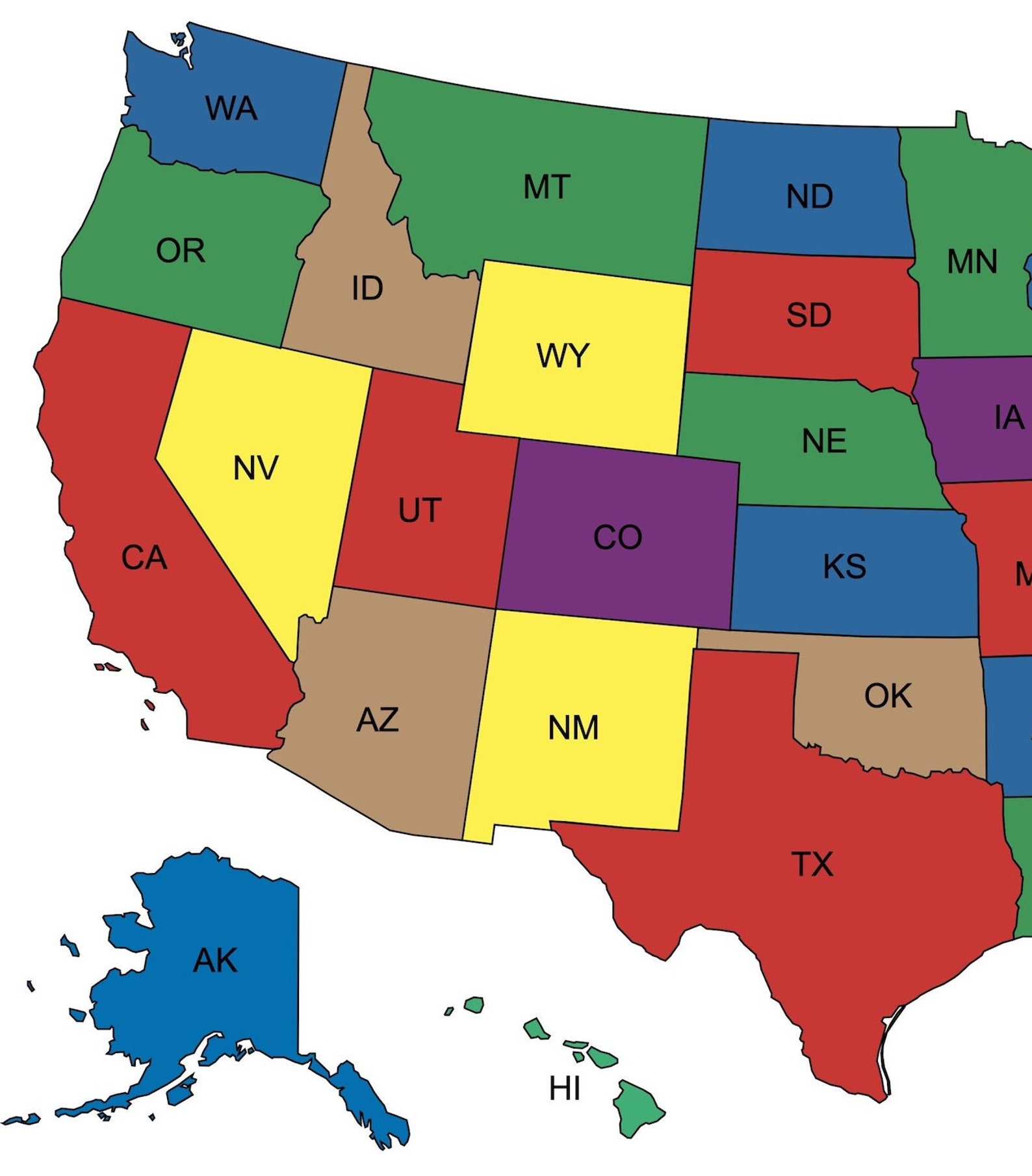 Map of the United States, 50 States Map of USA USA Map Printable