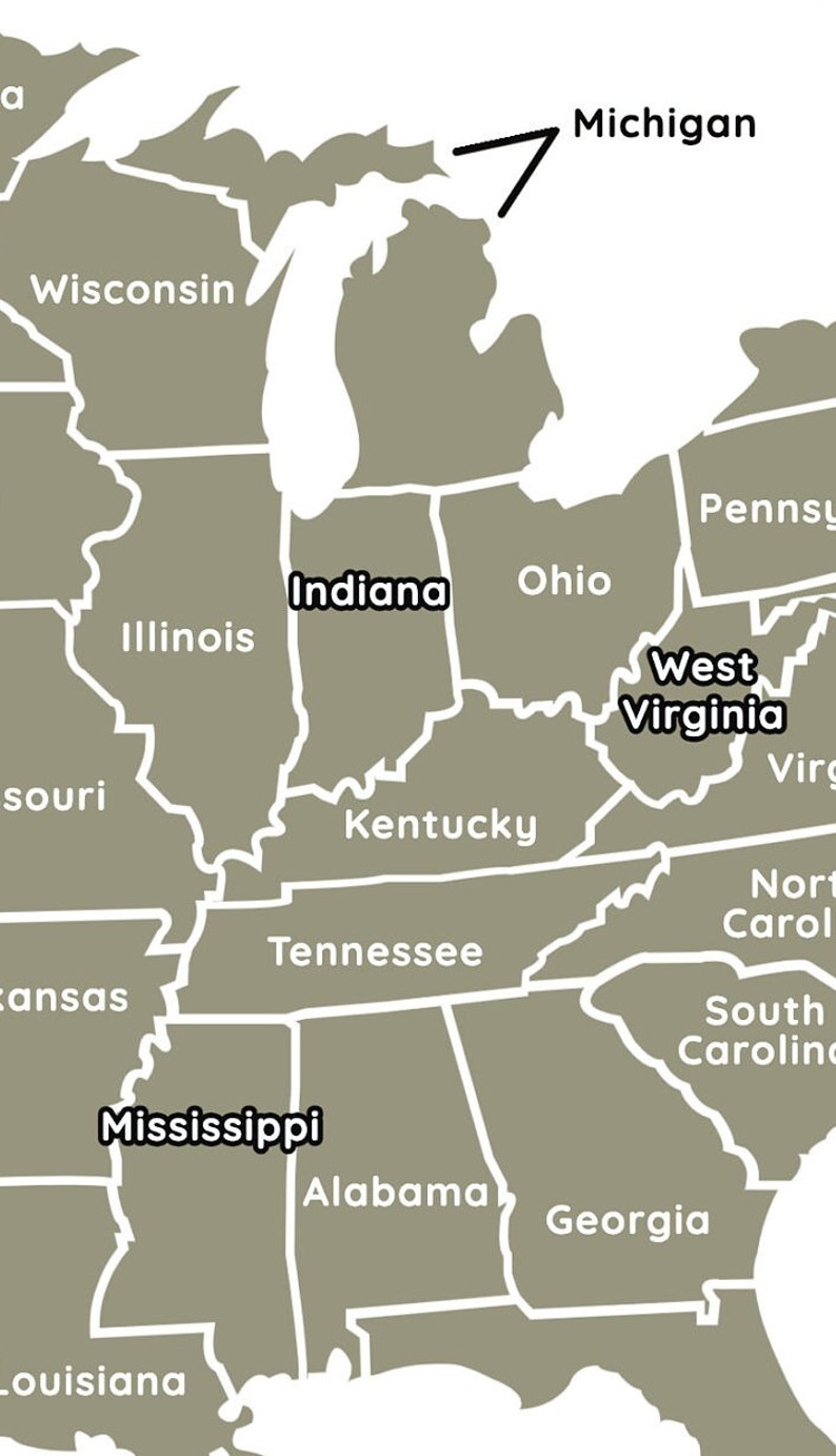 Colored Maps of the United States - Il 794xN.4562750020 7z37 