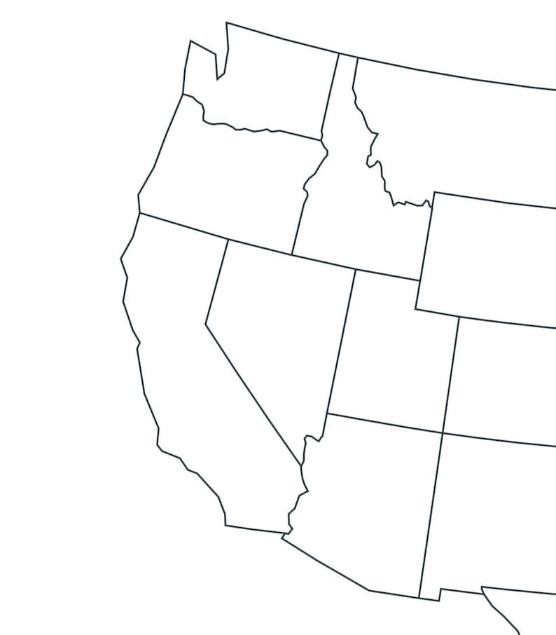 Map of USA, Blank Map of North America, United States Outline Map, USA