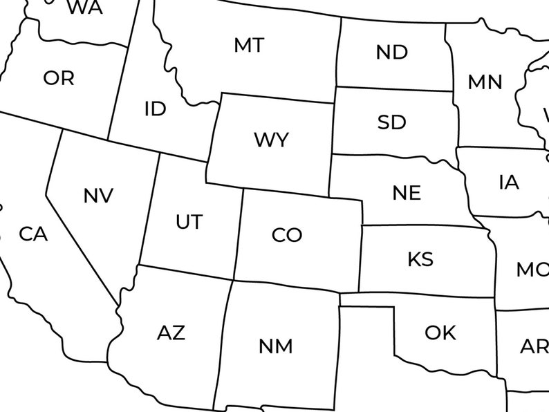 Map of USA States Printable USA - Il 794xN.5746491742 C1uk