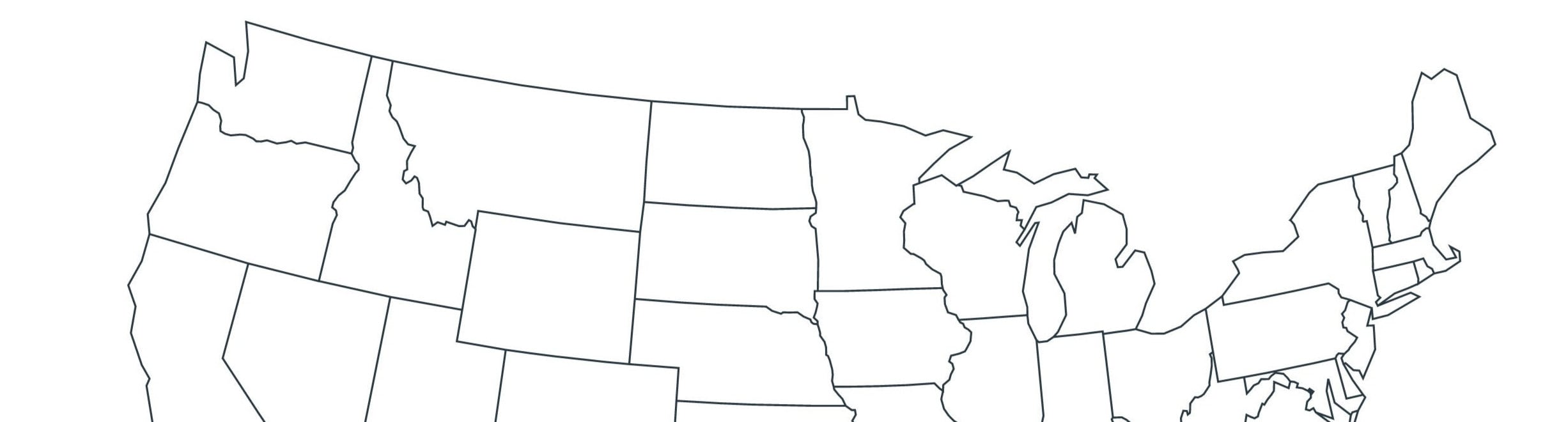 Mapa en blanco de Estados Unidos / Mapa sin etiquetar de EE. UU ...