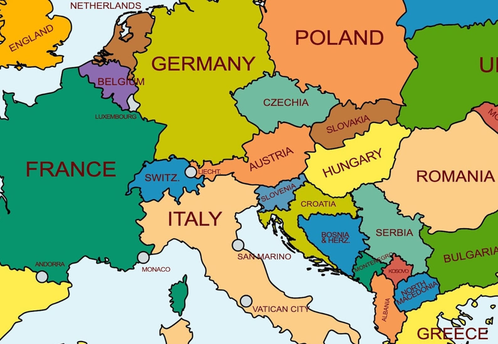 Political Map of Europe, Map of European Countries Download, Map of Europe Stretch Map of