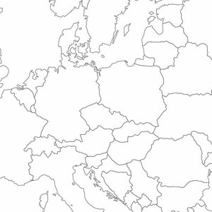 Digital Europe Map of European Countries Printable Download, Map of Eastern Europe, Map of Western Europe Stretch Mapping Countries image 8