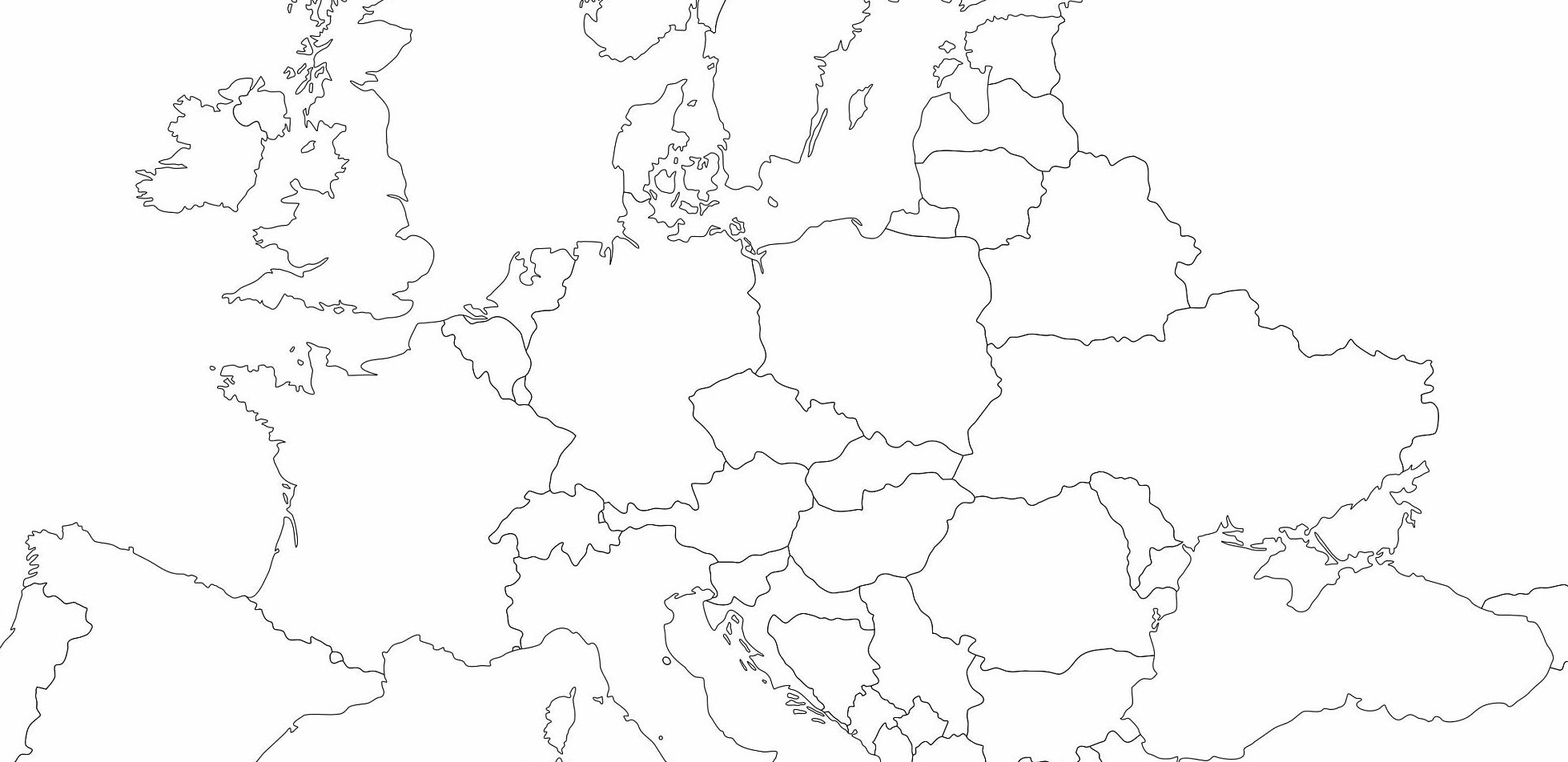 Digital Europe Map of European Countries Printable Download, Map of ...
