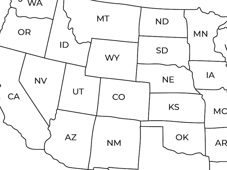 Black and White Map of North America - Il 794xN.5746786626 B5dt 