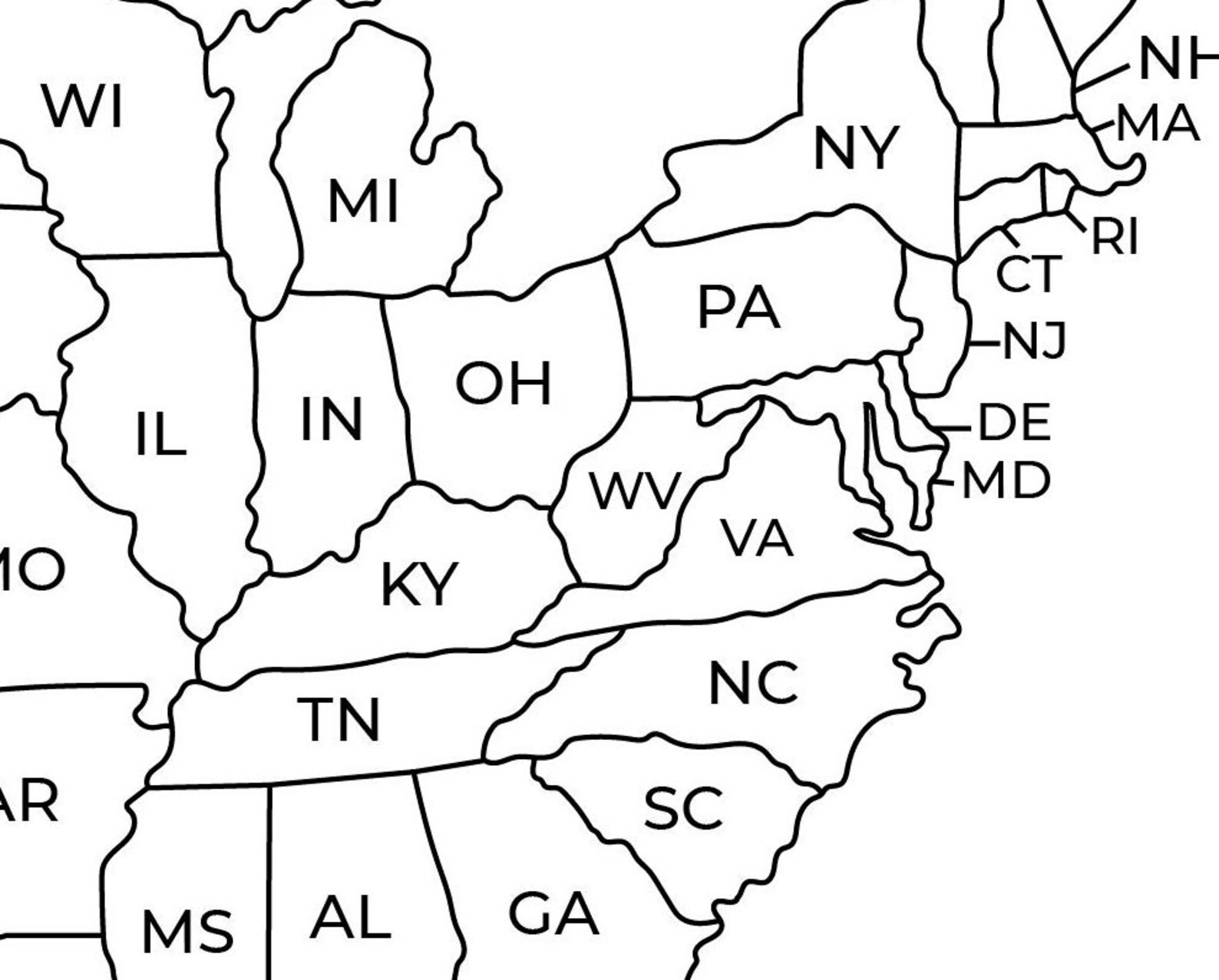 Map of America, United States Map Map of USA Map Printable Map of the