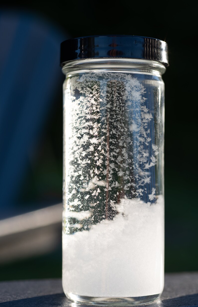 Storm Glass Barometer Weather Forming Crystals Barometer, Tall Round