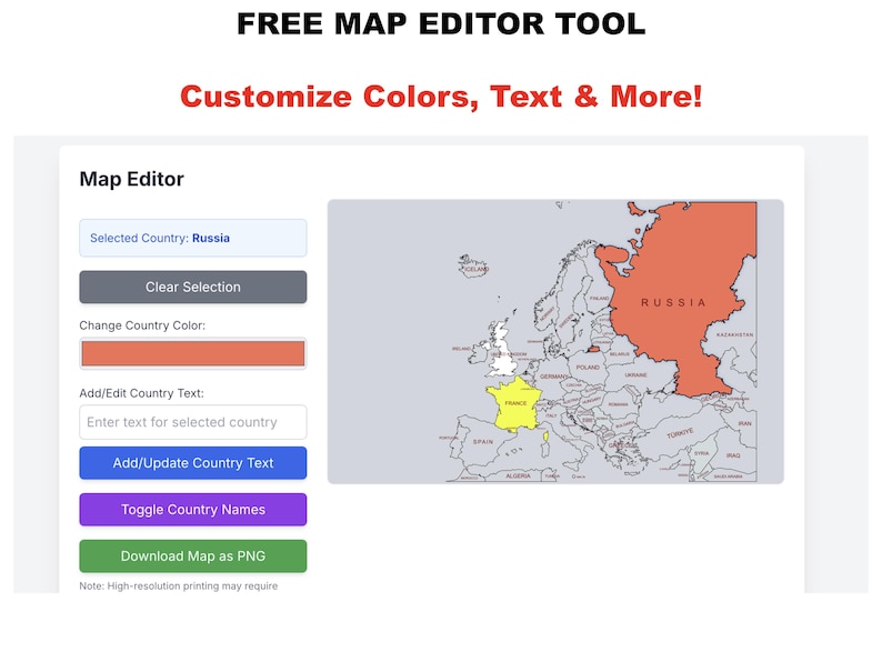 Digital Europe Map of European Countries Printable Download, Map of ...