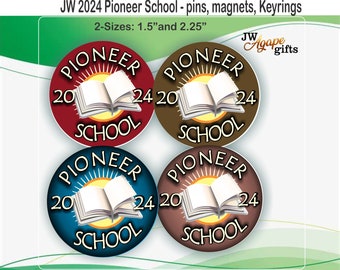 JW Pioneer gifts/Pioneer service year 2024/JW Gifts 1.5" or 2.25" pin, magnet, keychain/jw.org/baptism gift/pioneer gift/jw gifts