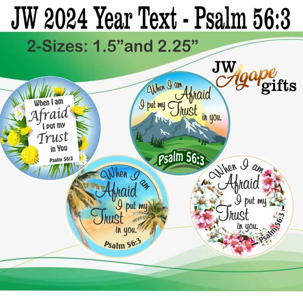 JW Gifts/2024 Year Text/ 1.5" or 2.25"pin magnet keyrings/4 designs/jw.org/baptism/jw gifts ministry/best life ever