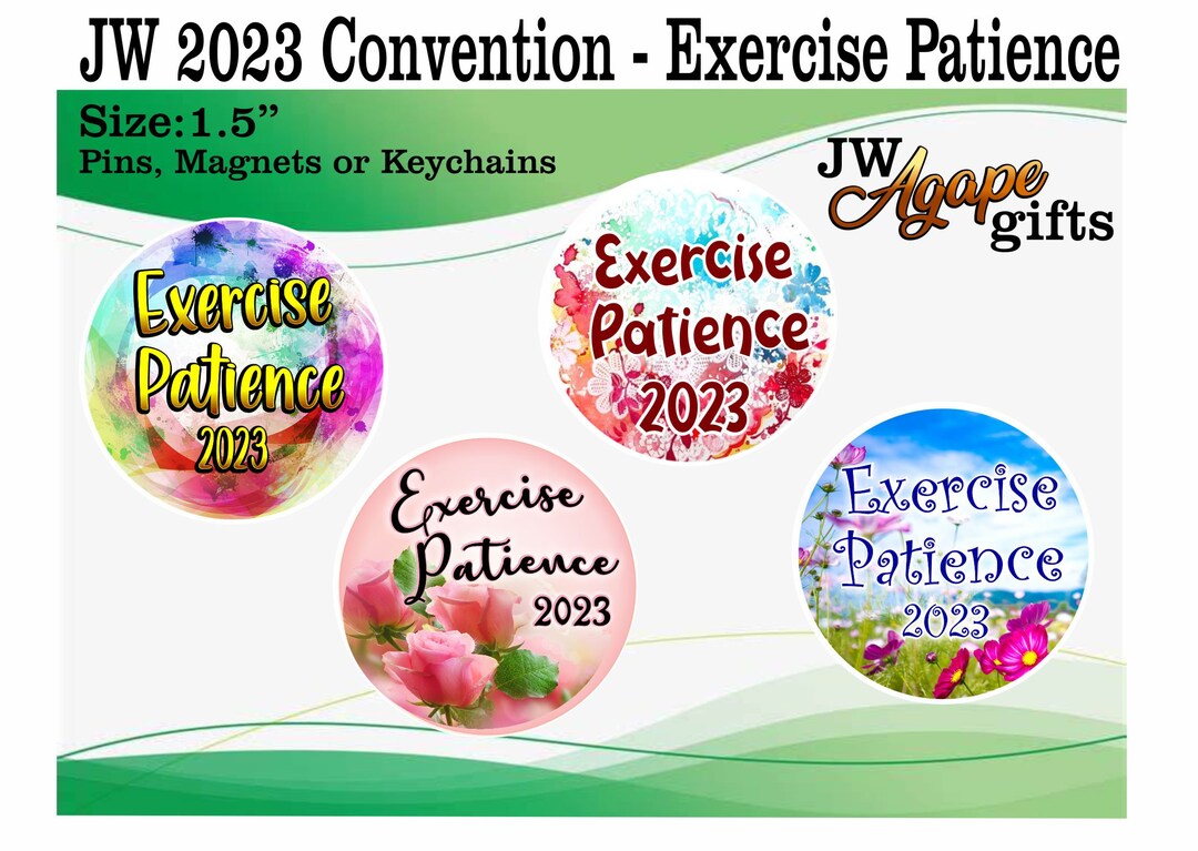 JW 2023 Convention Exercise Patience 1.5 Pin Magnet - Etsy